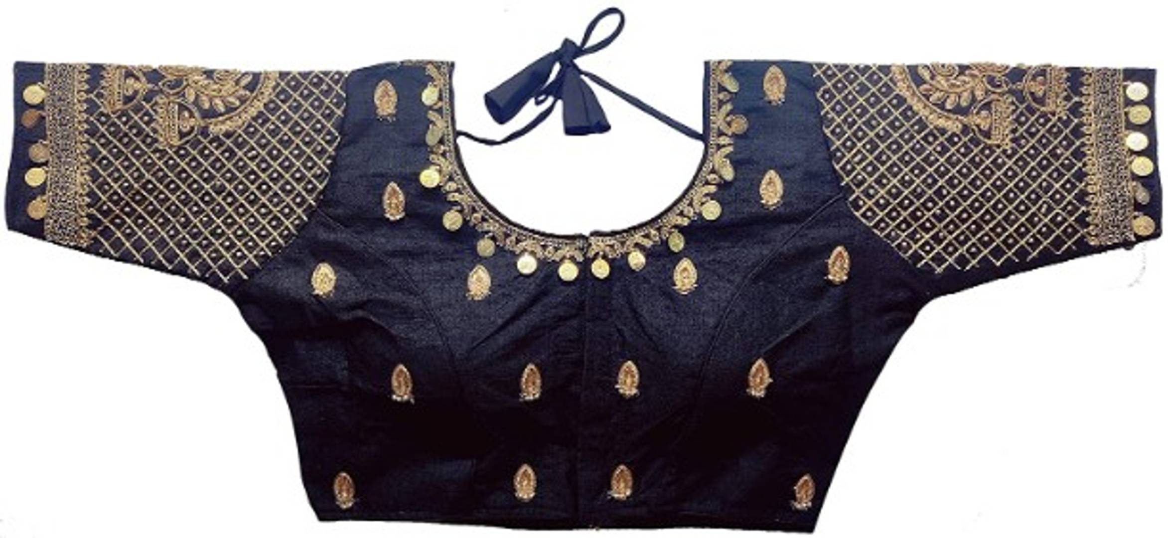 Maggam and Coin Hand Work Designer Blouse For Marriage Bridal